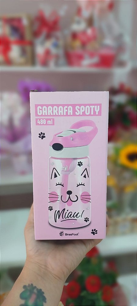 Garrafa Spoty Miau 480 ml