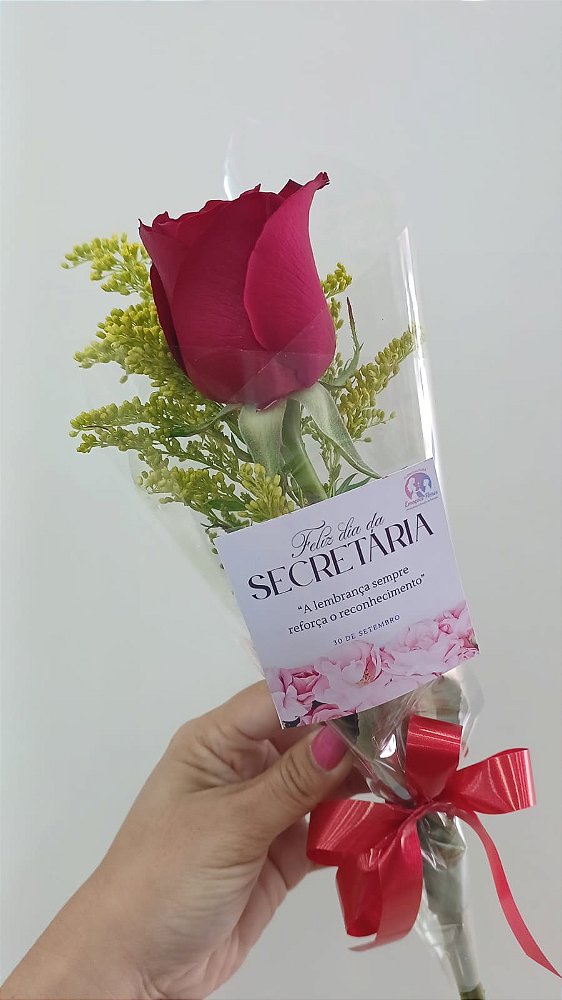 Rosa Vermelha para Presente Secretária(o)