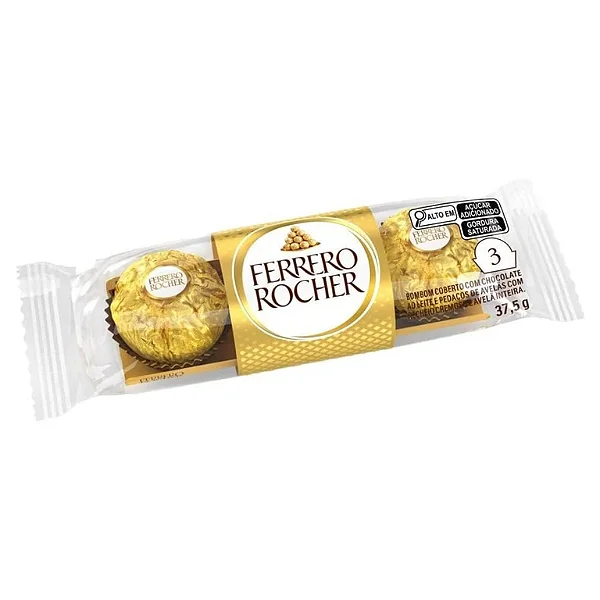 Bombom Ferrero Rocher 37,5g 3 Unidades