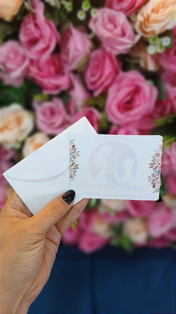 Cartão Cortesia Impresso com Envelope 10 x 7