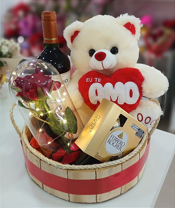 Cesta Amor com Luzes