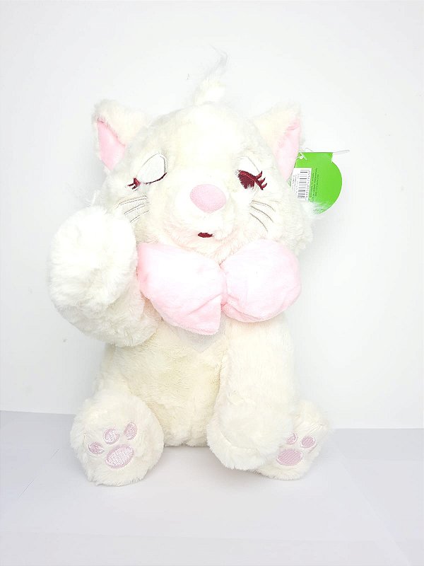 Gata Marie Elegância Clássica Branca 30 cm de Pelucia VTK-NT161-30U