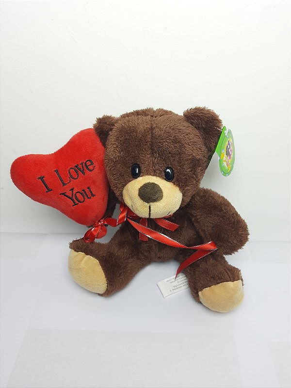 Urso Apaixonado Balão do Amor Marrom 20 cm Pelucia 88H-24106-20