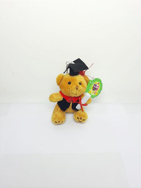 Urso Formando da Alegria Marrom 11 cm de Pelucia CH-100-57