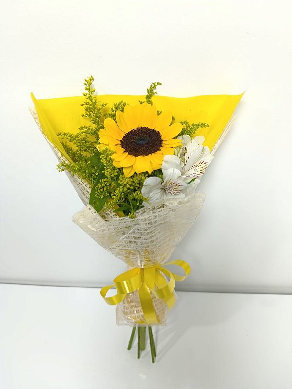 Buquê Ramalhete de 1 (Um) Girassol – Encanto Solar