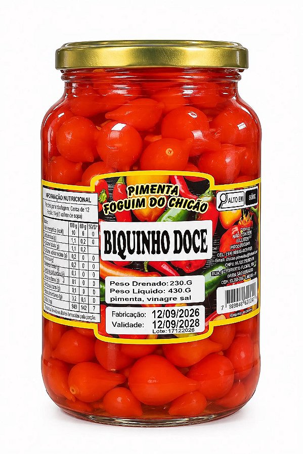 Pimenta Biquinho no Vinagre