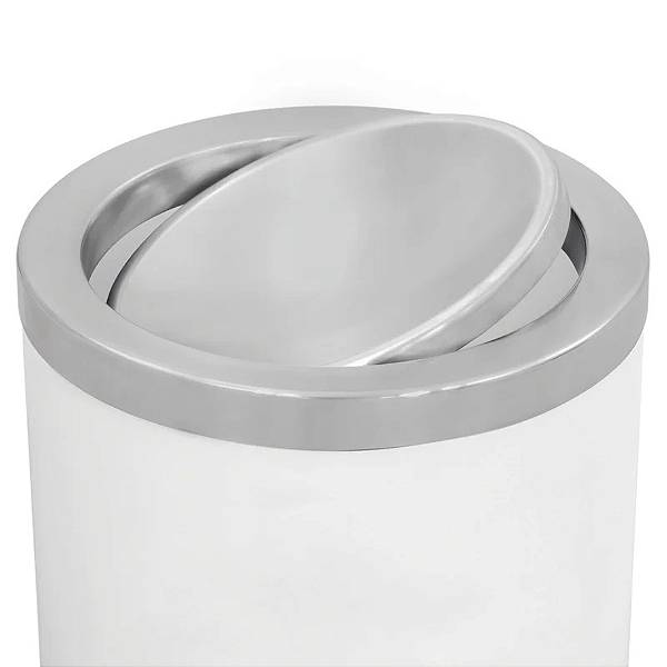 Lixeira Basculante Redonda 5,5L - Branco
