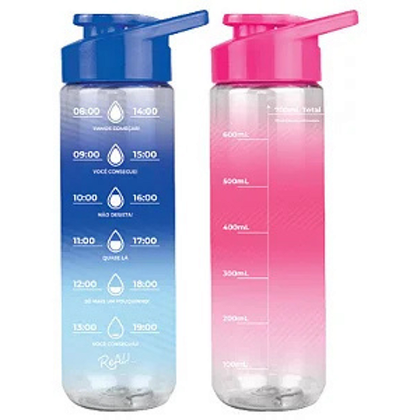 Squeeze PET 700ml Bicolor TP Reta - Praticidade e Estilo para Suas Bebidas