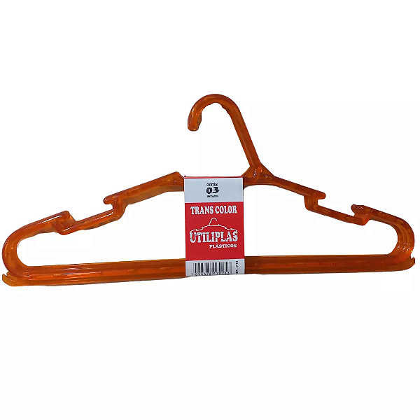 Kit de Cabides Cristal Colorido com 3 Unidades - Práticos e Elegantes - Utiliplas