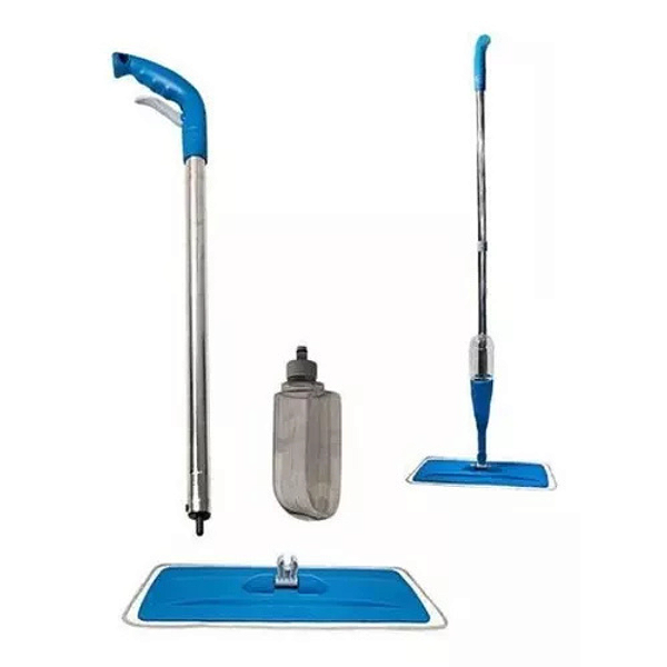 Mop Spray Microfibra com Reservatório 320ml Azul 360 Graus - Limpeza Prática e Eficiente