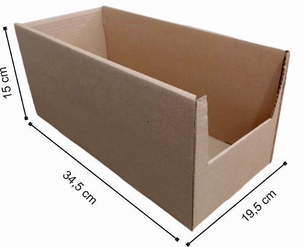 25 Caixas Bin Papelão Organizadora Estoque 34,5X19,5X15