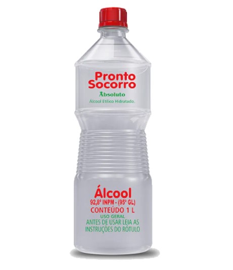 Alcool Líquido 1L 92 Graus Pronto Socorro