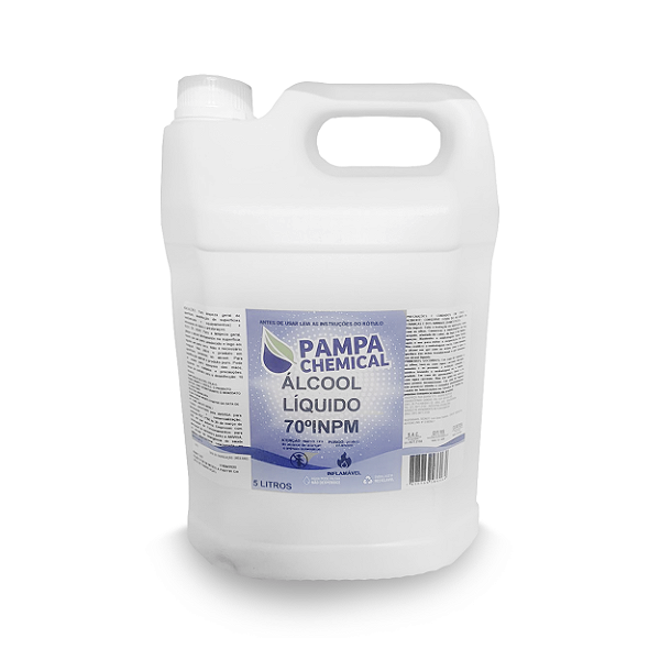 Álcool Líquido 5L 70 Graus Pampa