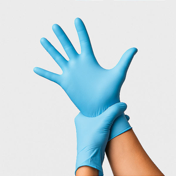 Luva de Procedimento Nitrílica  Grande S/ Talco AZUL c/ 100un