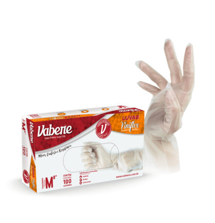 Luva de Procedimento Viniflex Transparente Média c/ 100un