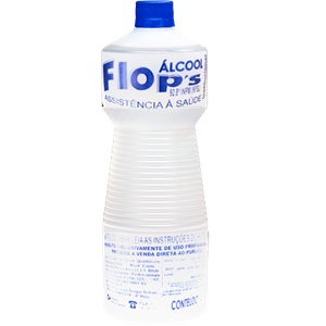 Alcool Líquido 1L 92 Graus FLOPS