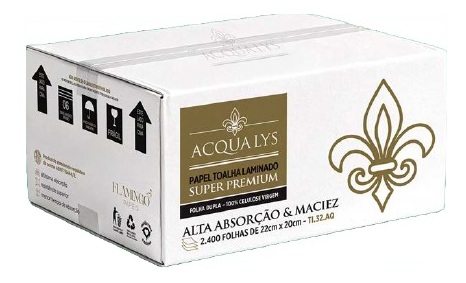 Papel Toalha Gold Premium Folha Dupla 2400 Folhas 22x21cm Flamingo