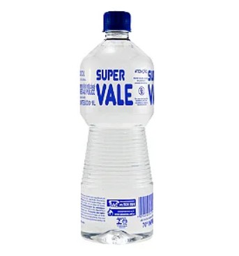 Álcool Líquido 1L 70 Graus Super Vale
