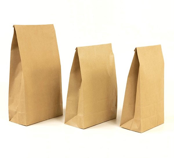 Saco Kraft Delivery Gramatura 80 c/ Cap. 10kg - Tam. G - Med. L 24cm - P 14cm - A 32,5cm - 100un