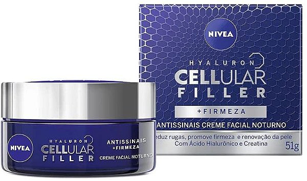 Creme Facial Hyalluron Cellular Filler Noturno Nivea 51g