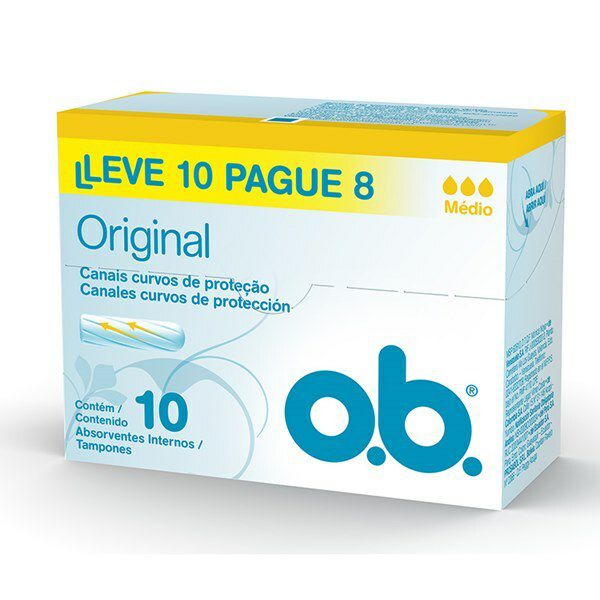 Absorvente Interno O.B. Sempre Livre ProComfort Médio 10 Unidades Leve mais Pague menos