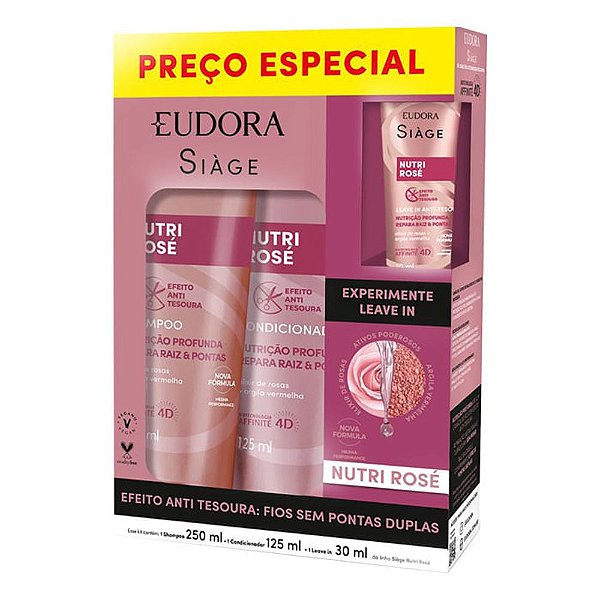Eudora Siage Kit Nutri Rose Shampoo/Condicionador