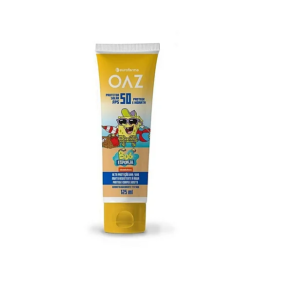 Oaz Protetor Solar Bob Esponja 50Fps 125Ml