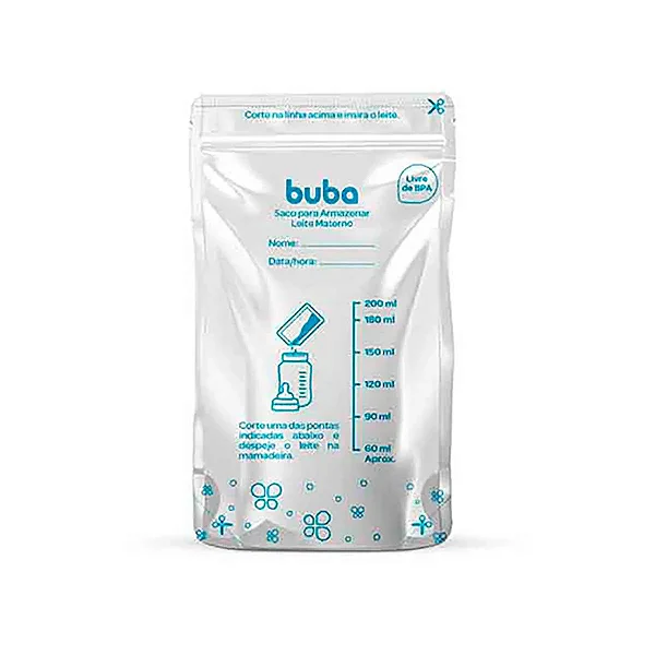 Saco P/ Armazenar Leite Buba C/ 25 Und