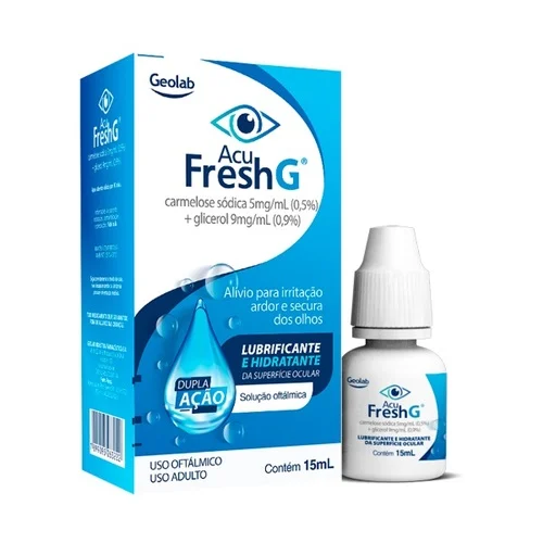 Acu Fresh G 5mg/mL + 9mg/mL 15ml de solução de uso oftálmico