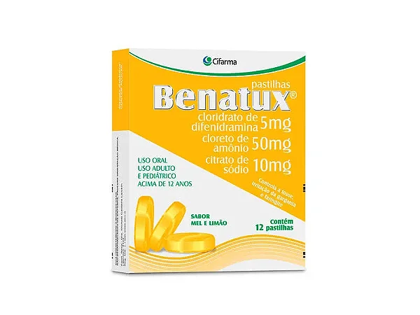 Benatux 12 Pastilhas Mel E Limão