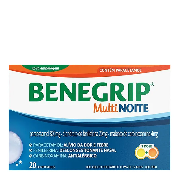 Benegrip Multi Noite 20 comprimidos