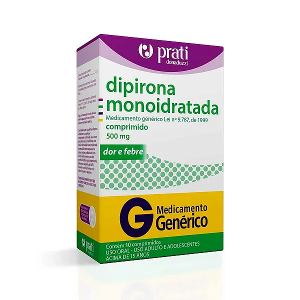 Dipirona 500mg 10 comprimidos Green