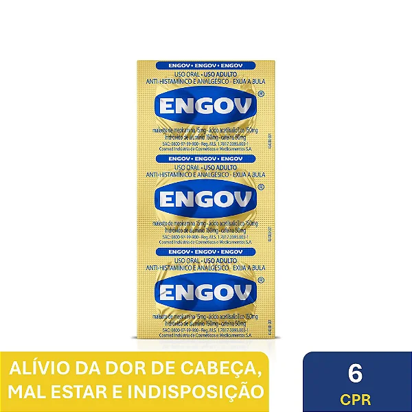 Engov 6 comprimidos