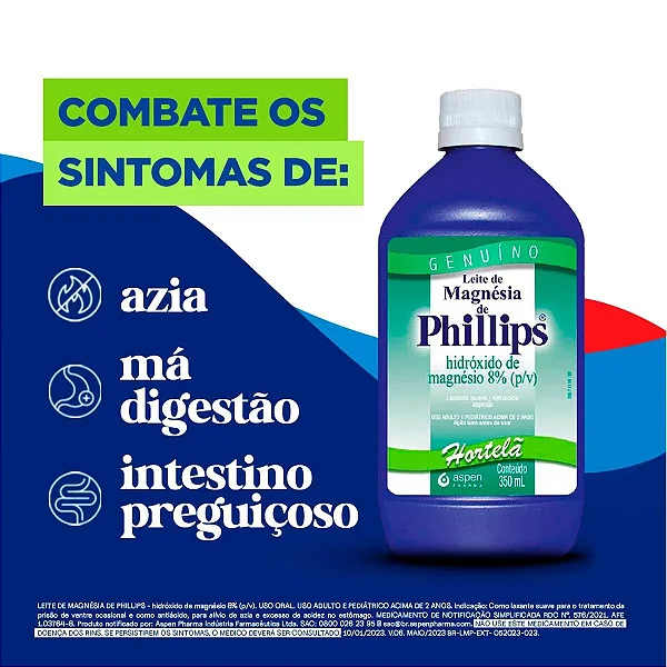 Leite Magnesia Phillips Hort 350ml
