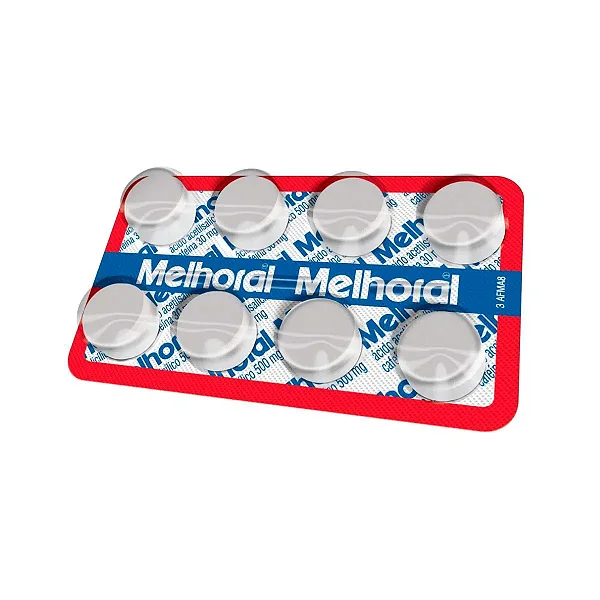 Melhoral  500mg + 30mg 8 comprimidos