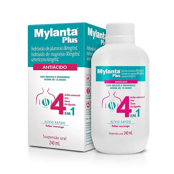 Mylanta Plus 240ml Morango