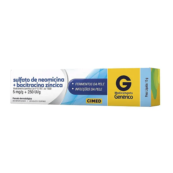 Neomicina+Bacitracina Pom Derm C/ 15 G