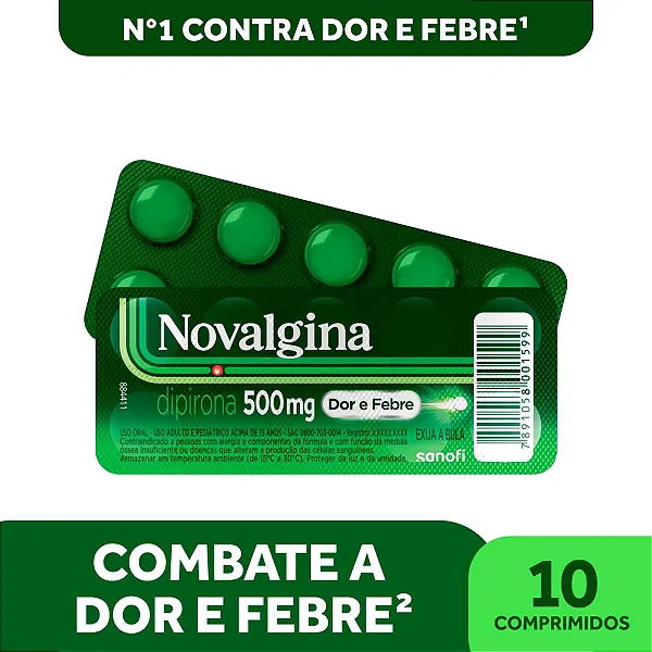 Novalgina 500mg 10 comprimidos