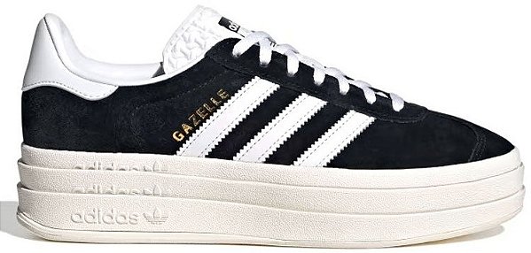 ADIDAS GAZELLE BOLD BLACK WHITE