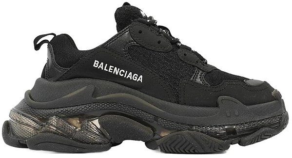BALENCIAGA TRIPLE S BLACK CLEAR SOLE