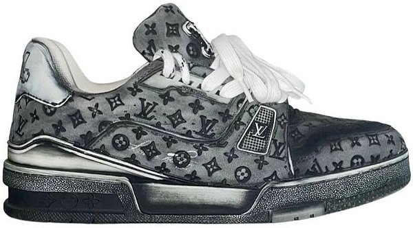 LOUIS VUITTON LV TRAINER DARK GREY MONOGRAM