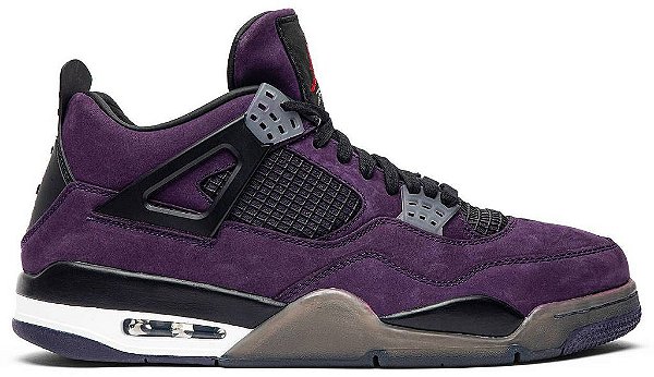 TRAVIS SCOTT X AIR JORDAN 4 RETRO PURPLE SUEDE WHITE MIDSOLE