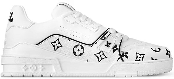 LOUIS VUITTON LV TRAINER WHITE BLACK MONOGRAM #54