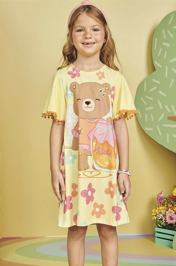 Vestido Infantil Ursinho Kukiê 68428