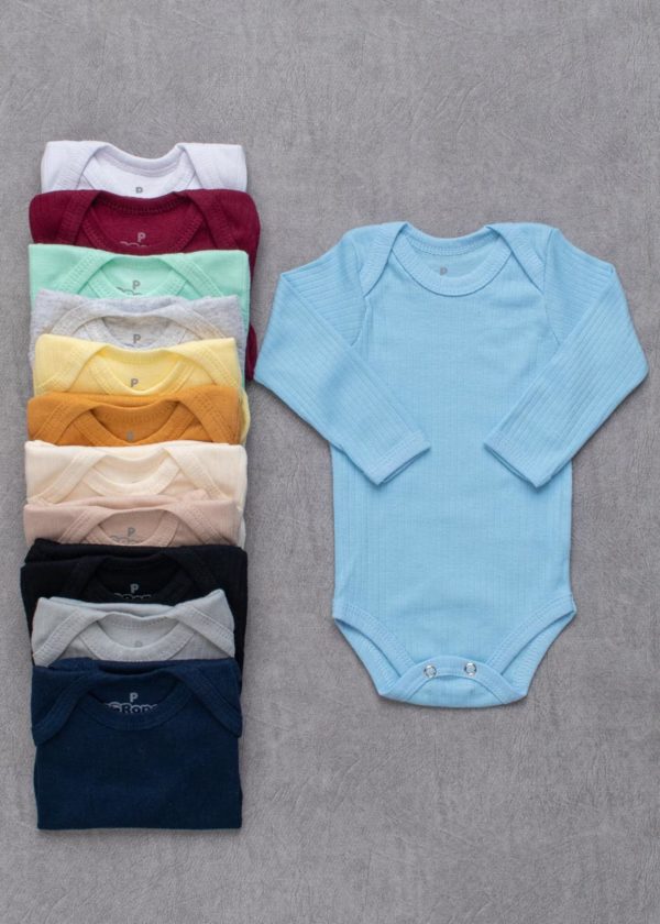 Kit Body Manga Longa Bebê 3 Peças Sortidas Menino