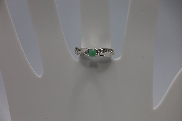 Anel de Esmeralda em prata