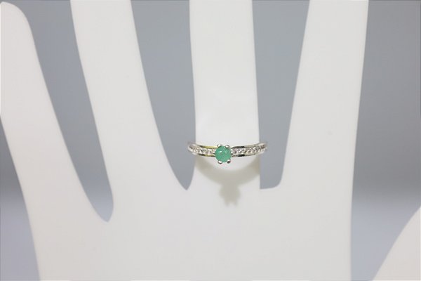 Anel de Esmeralda em prata