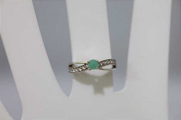 Anel de Esmeralda em prata