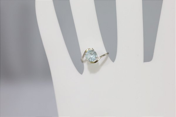 Anel de topazio natural em prata