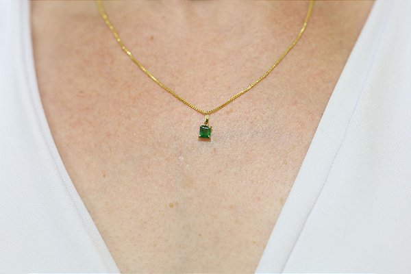 DUPLICADO - Pingente em ouro 18k com esmeralda natural